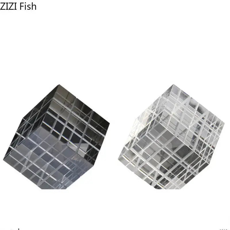 Black Crystal Cube Ornament