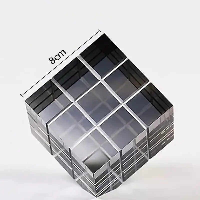 Black Crystal Cube Ornament