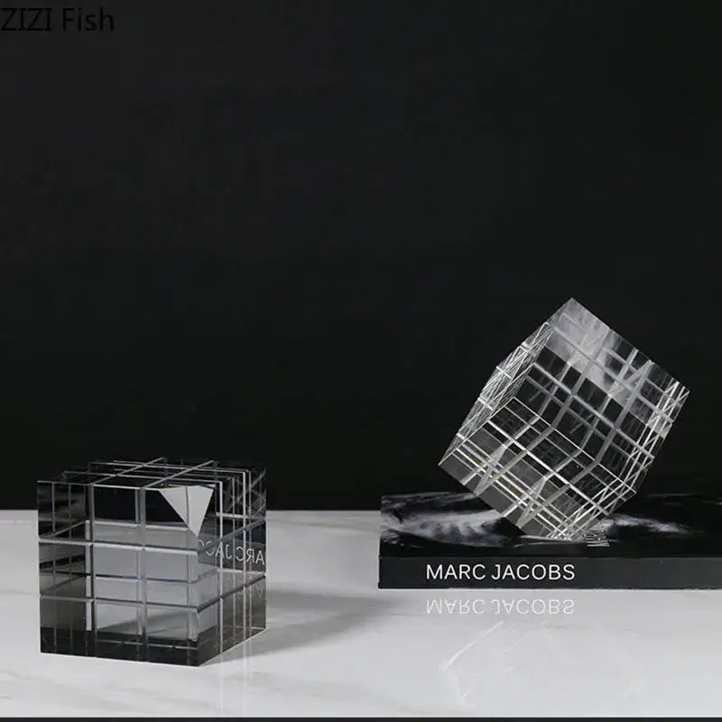 Black Crystal Cube Ornament