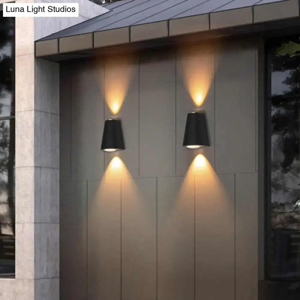 Black Trapezoid Wall Light