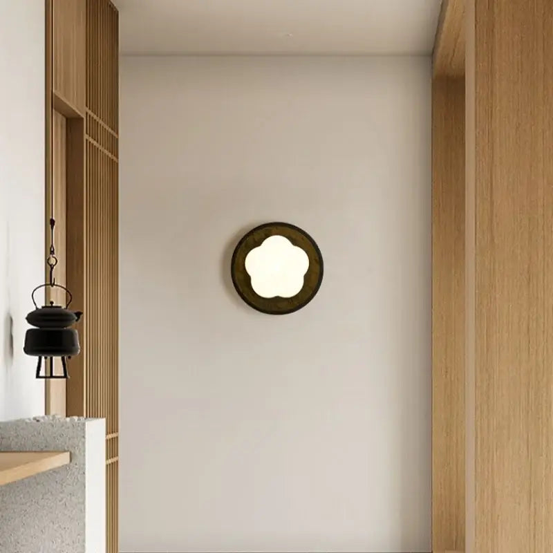 Black Travertine LED Sconce