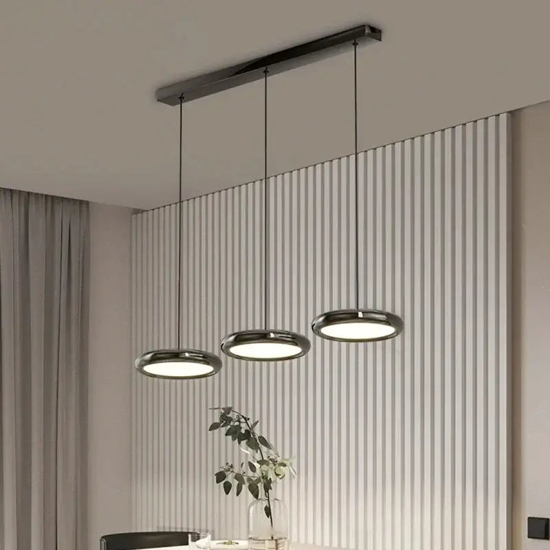 Black Triple Ring Chandelier