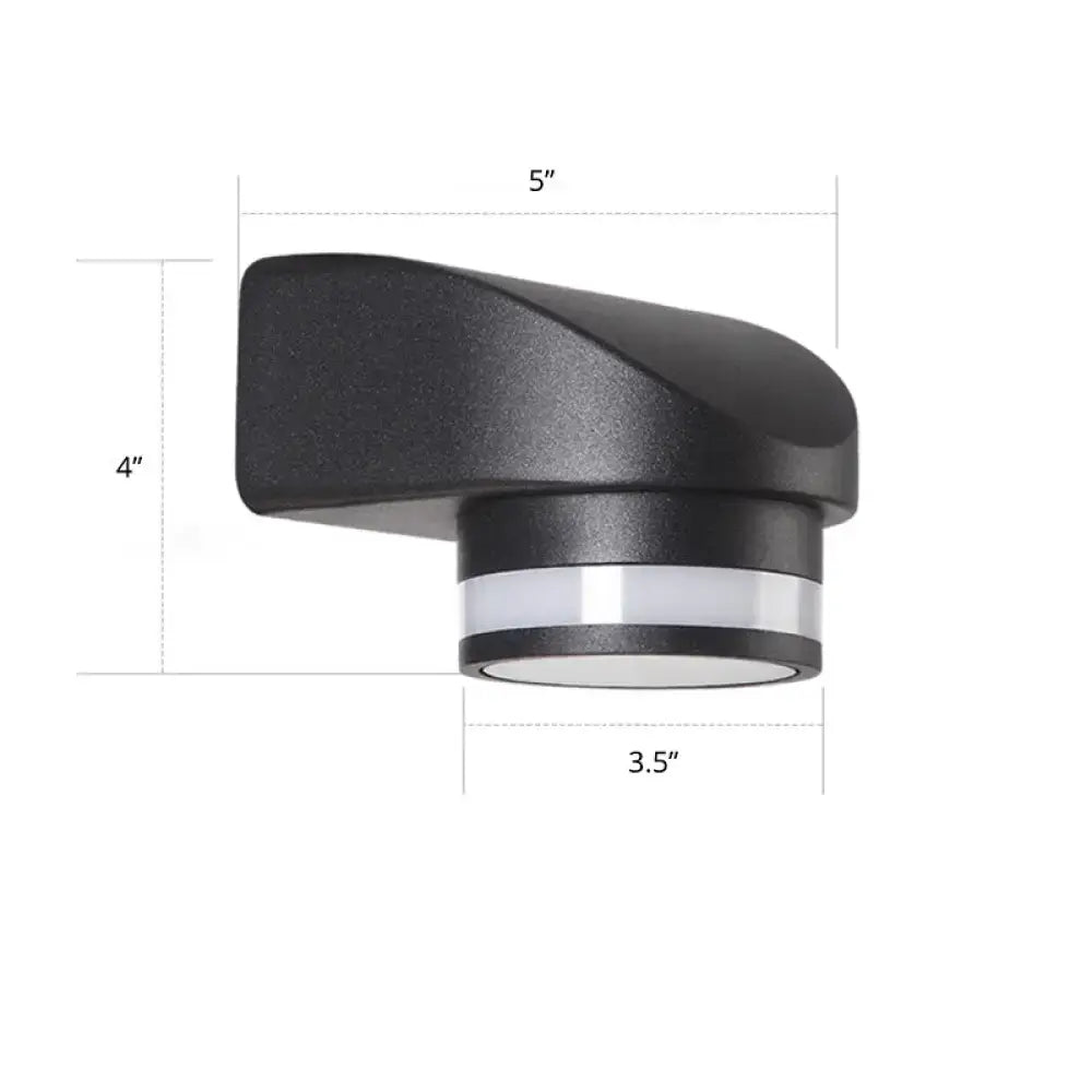 Black Tubular Wall Sconce