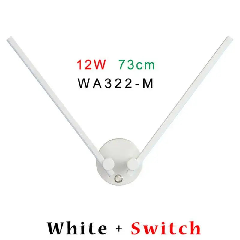 Black Double Arm Wall Light With Switch Option