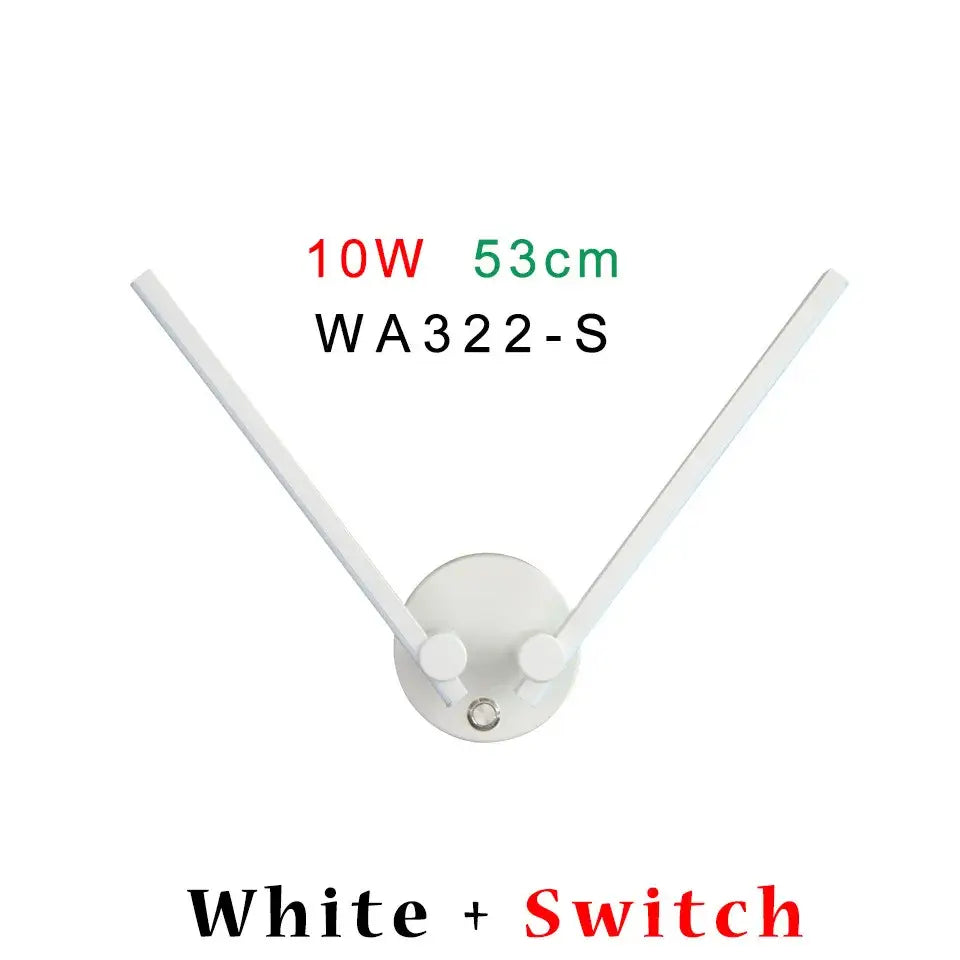 Black Double Arm Wall Light With Switch Option