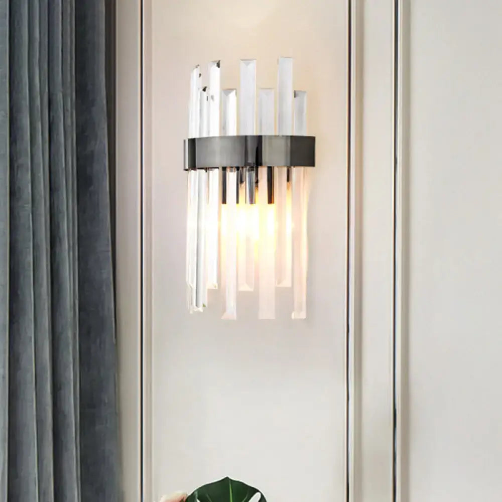 Black Icicle Crystal Wall Lamp