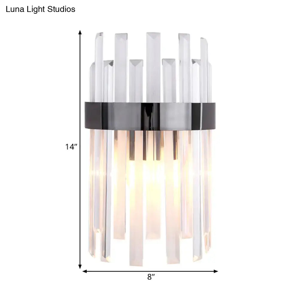 Black Icicle Crystal Wall Lamp
