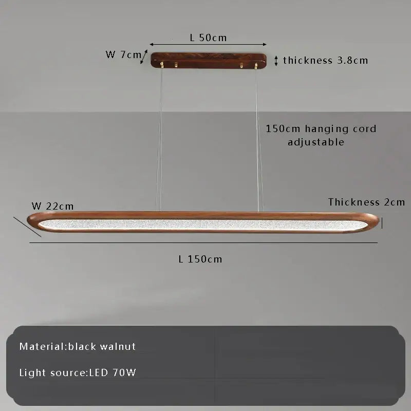 Walnut LED Pendant Lamp