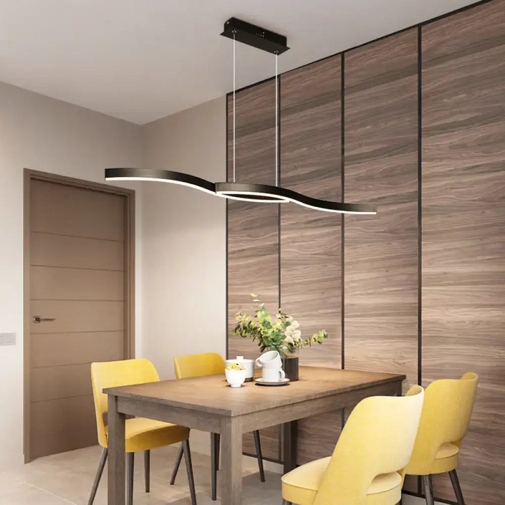 Black Wave Pendant Light