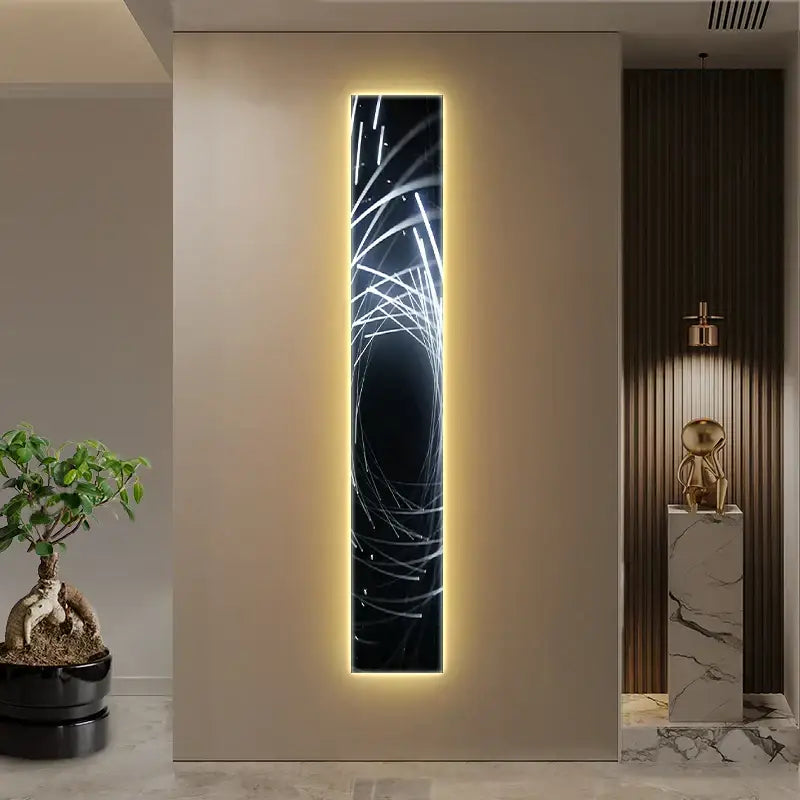 White LED Abstract Remote-Dim Sconce