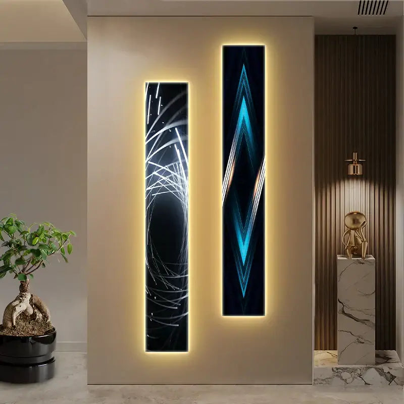 White LED Abstract Remote-Dim Sconce