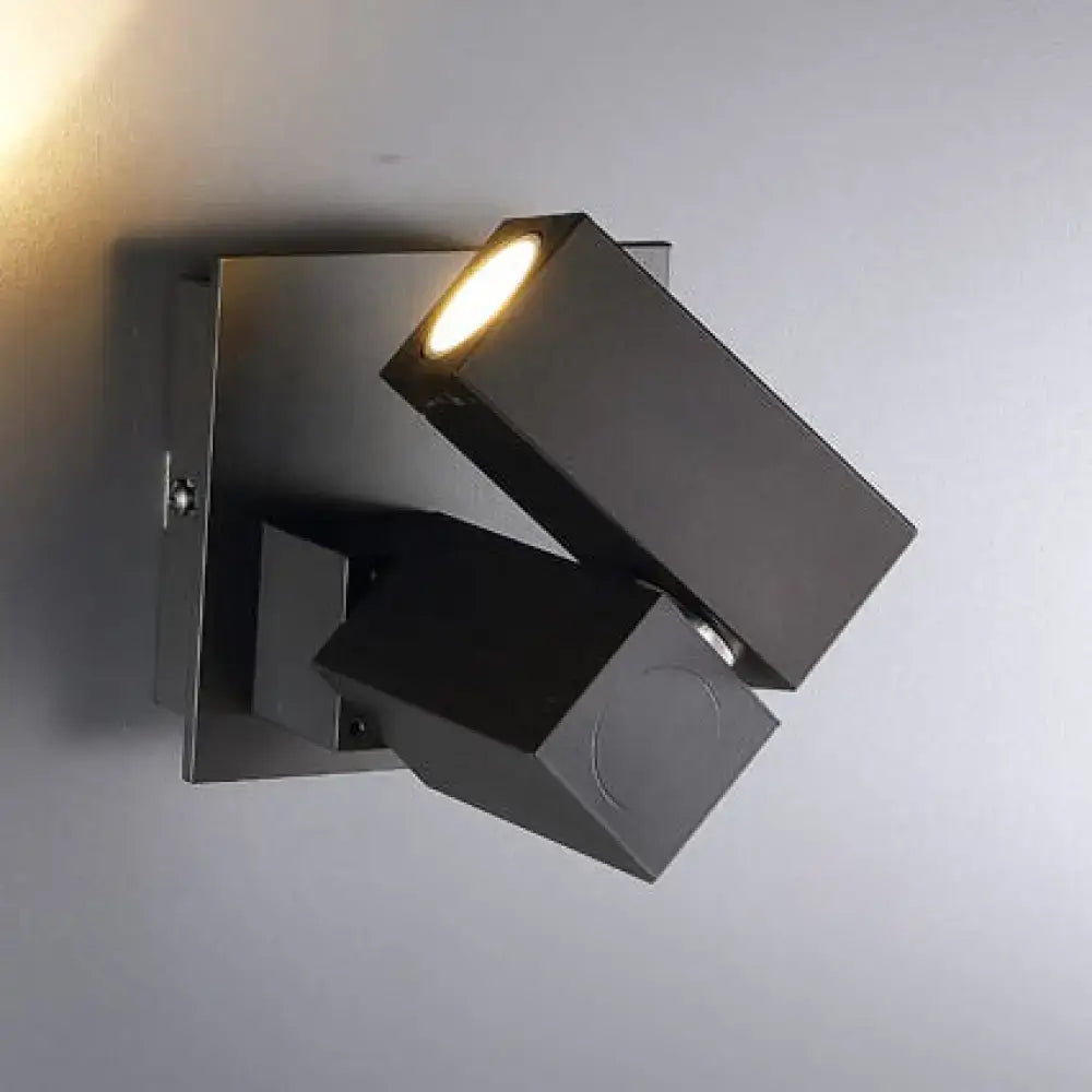 Black Cube Wall Light