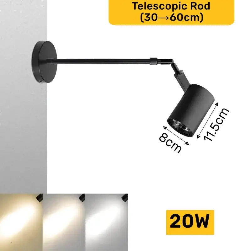 Black Adjustable LED Track Light