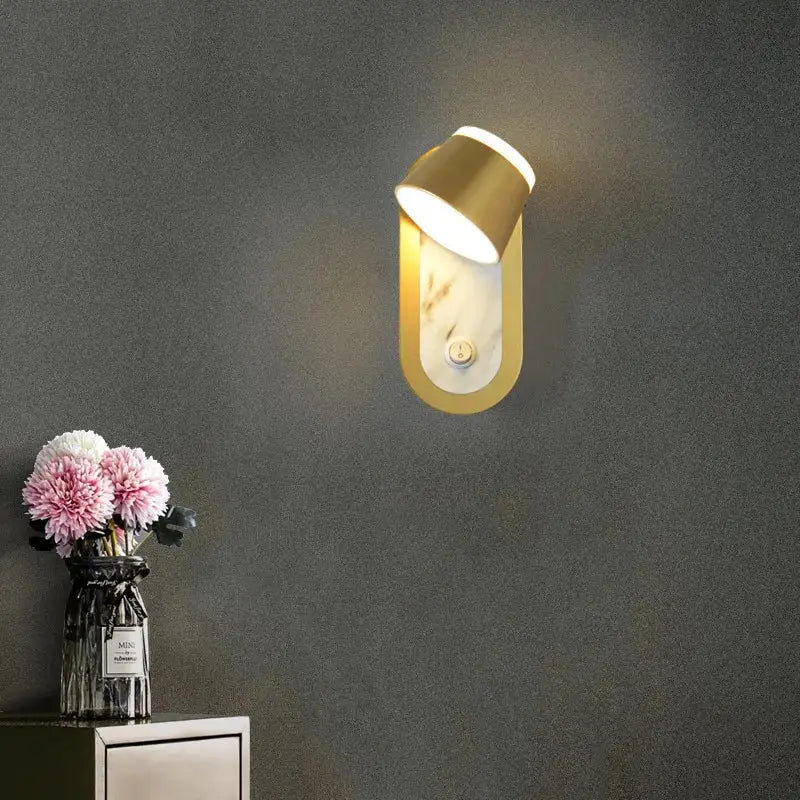 Black Adjustable Dual-LED Wall Lamp