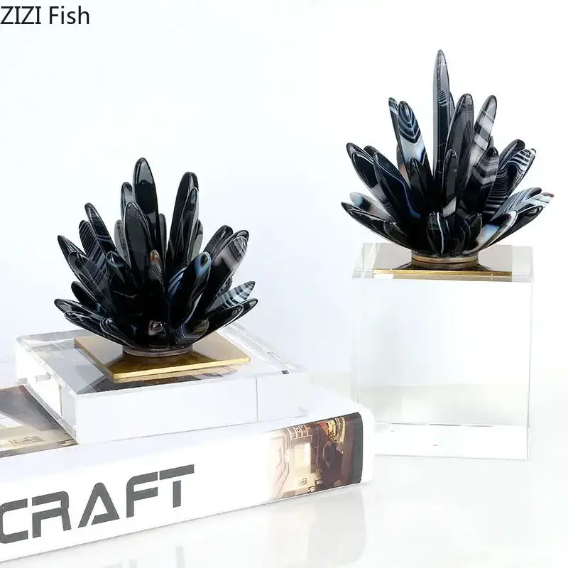 Black Agate Crystal Art