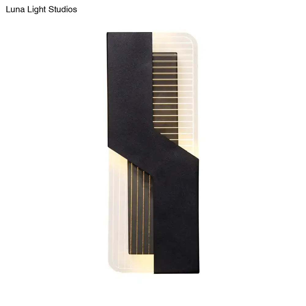 White Angular Wall Sconce