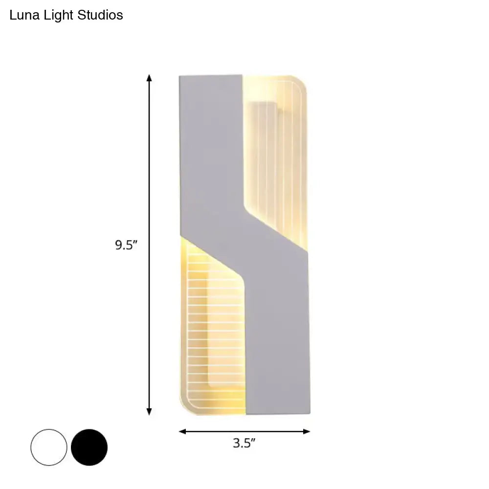 White Angular Wall Sconce