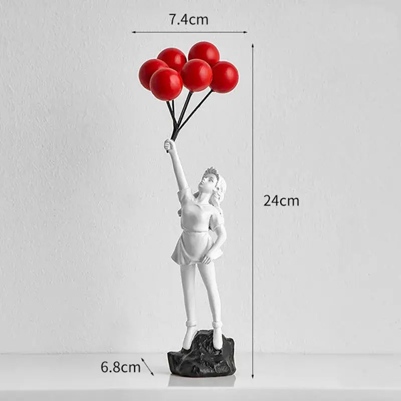 Black Balloon Girl Statue