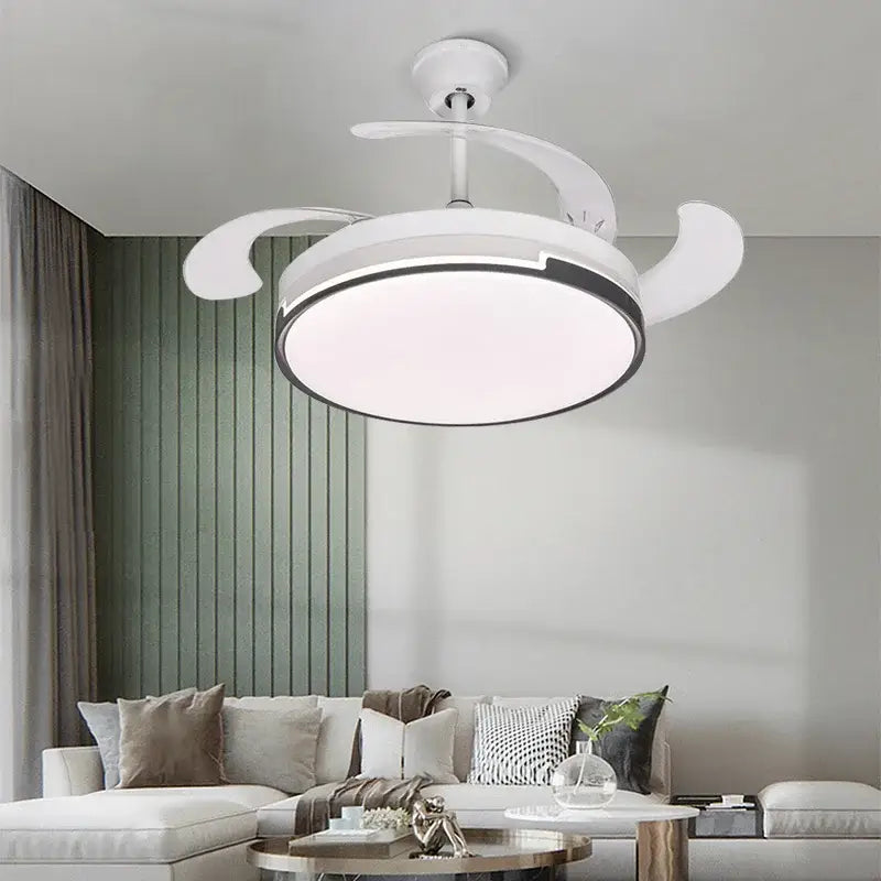 Black Retractable Ceiling Fan