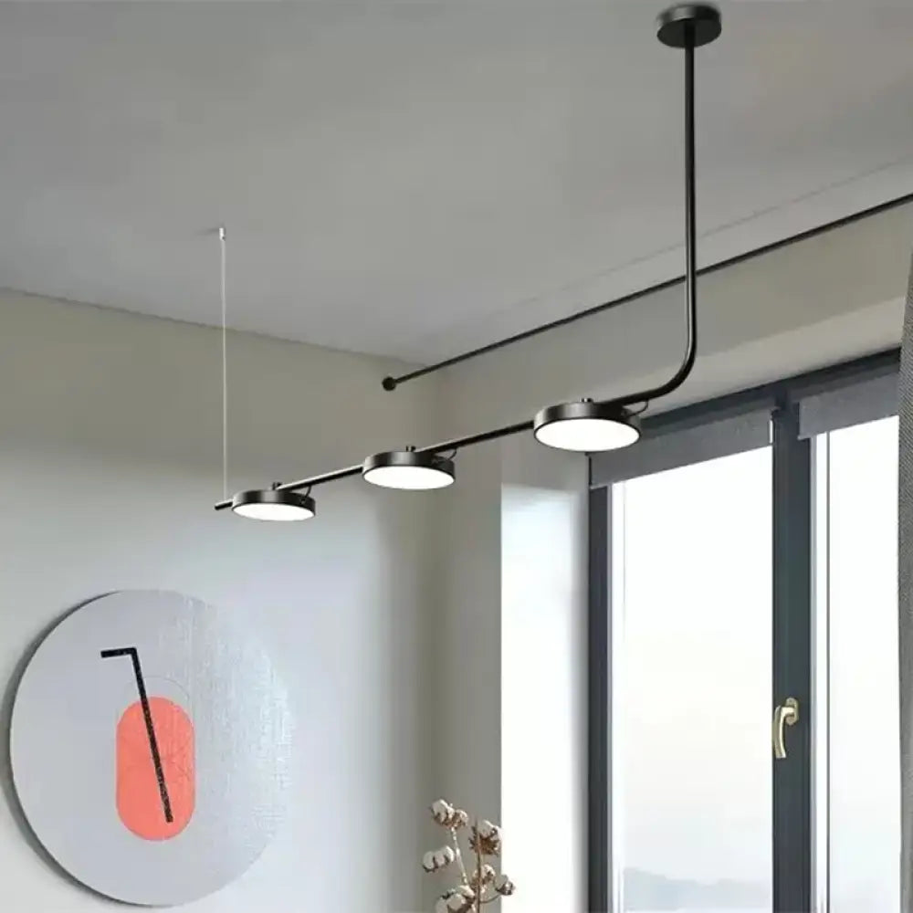 Black Metal Drum Chandelier