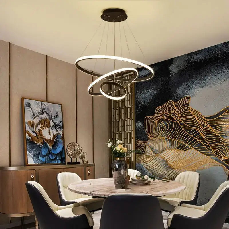 Black Circles Pendant Light