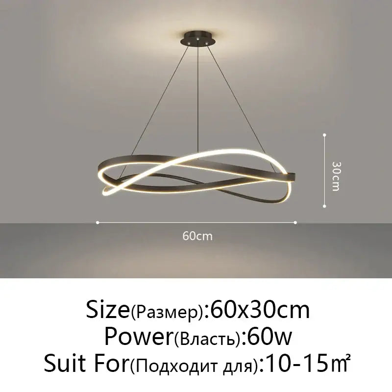 Black Circular LED Pendant with Dimmable Light
