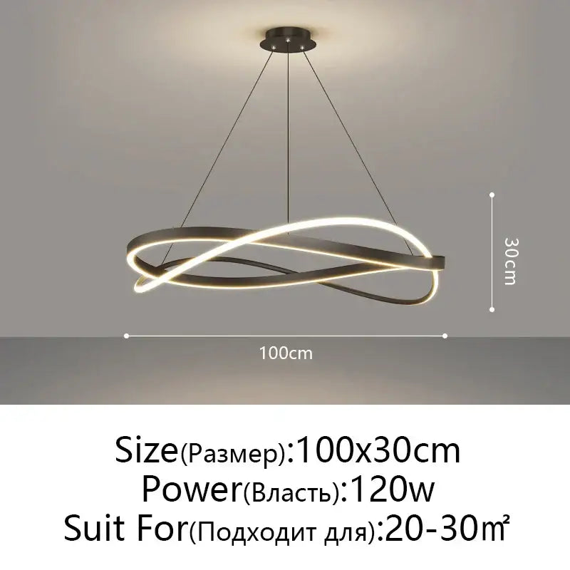 Black Circular LED Pendant with Dimmable Light