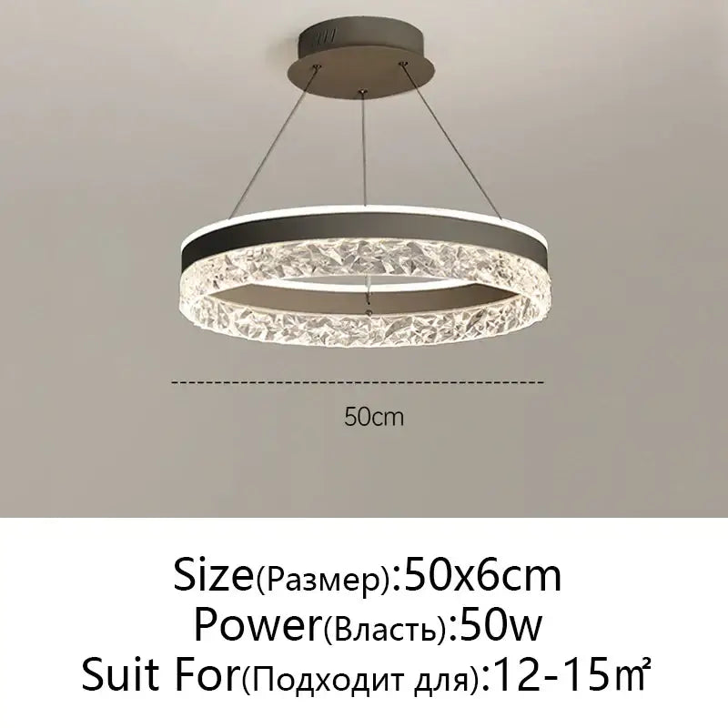 Crystal Rings LED Chandelier