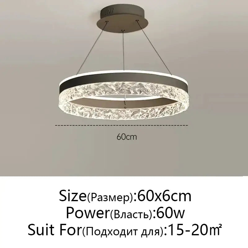 Crystal Rings LED Chandelier