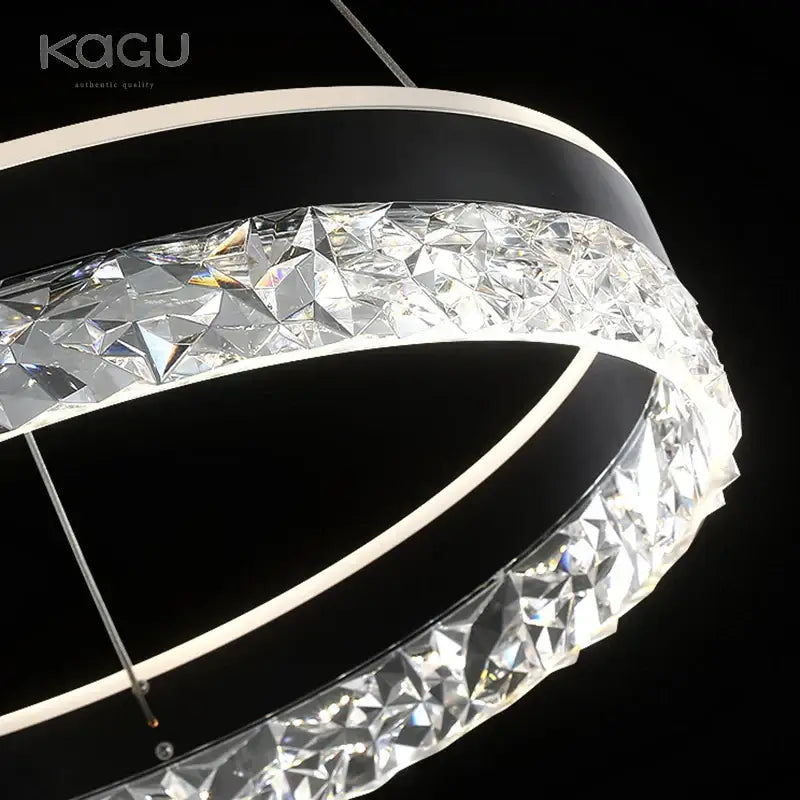 Crystal Rings LED Chandelier