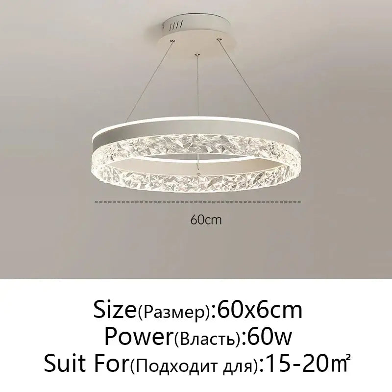 Crystal Rings LED Chandelier