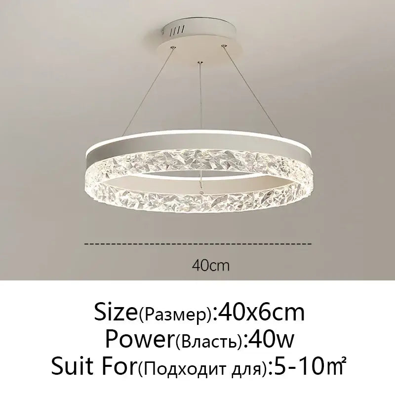 Crystal Rings LED Chandelier