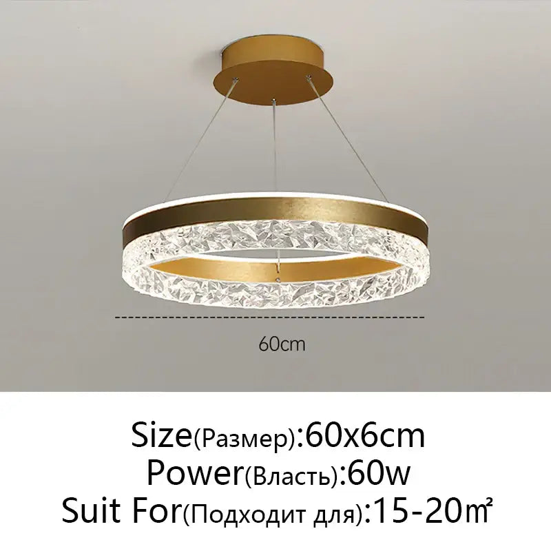 Crystal Rings LED Chandelier