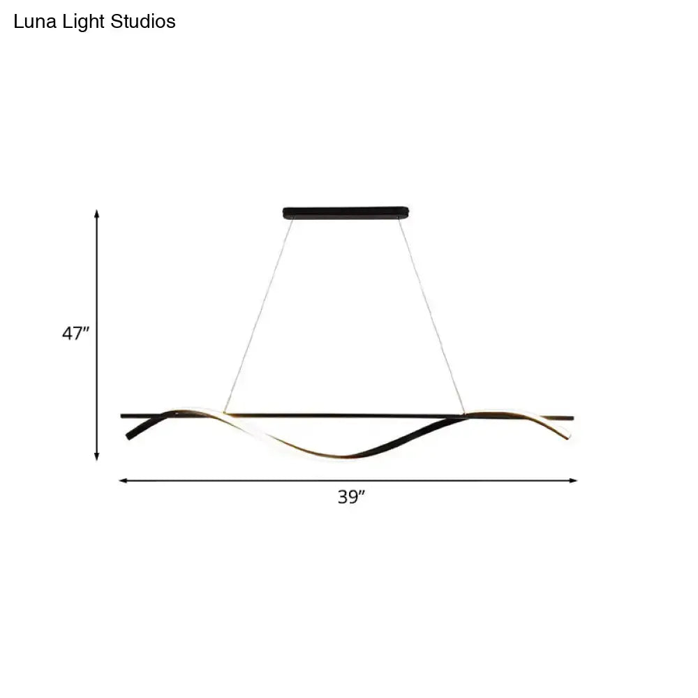 Curved LED Island Pendant