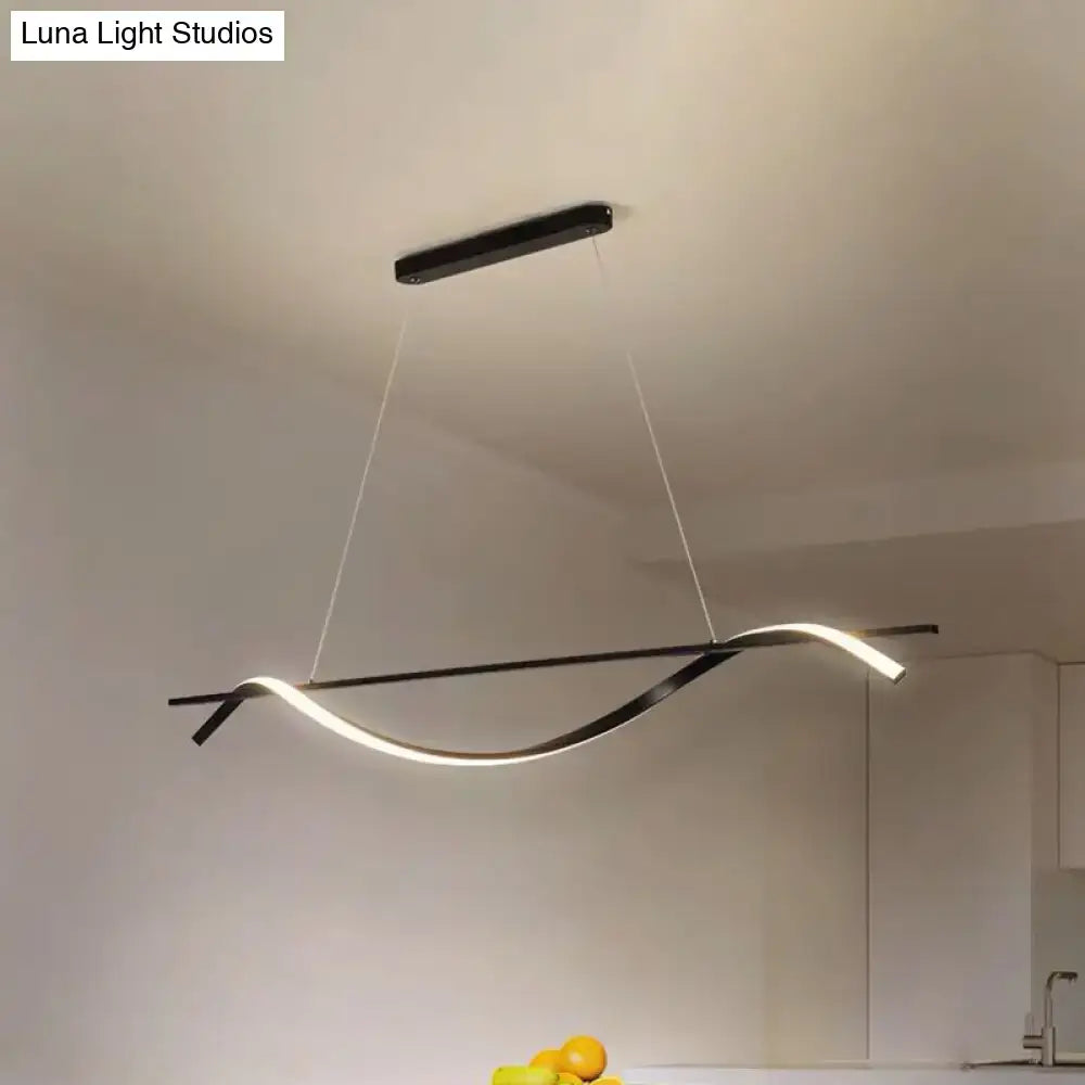 Curved LED Island Pendant