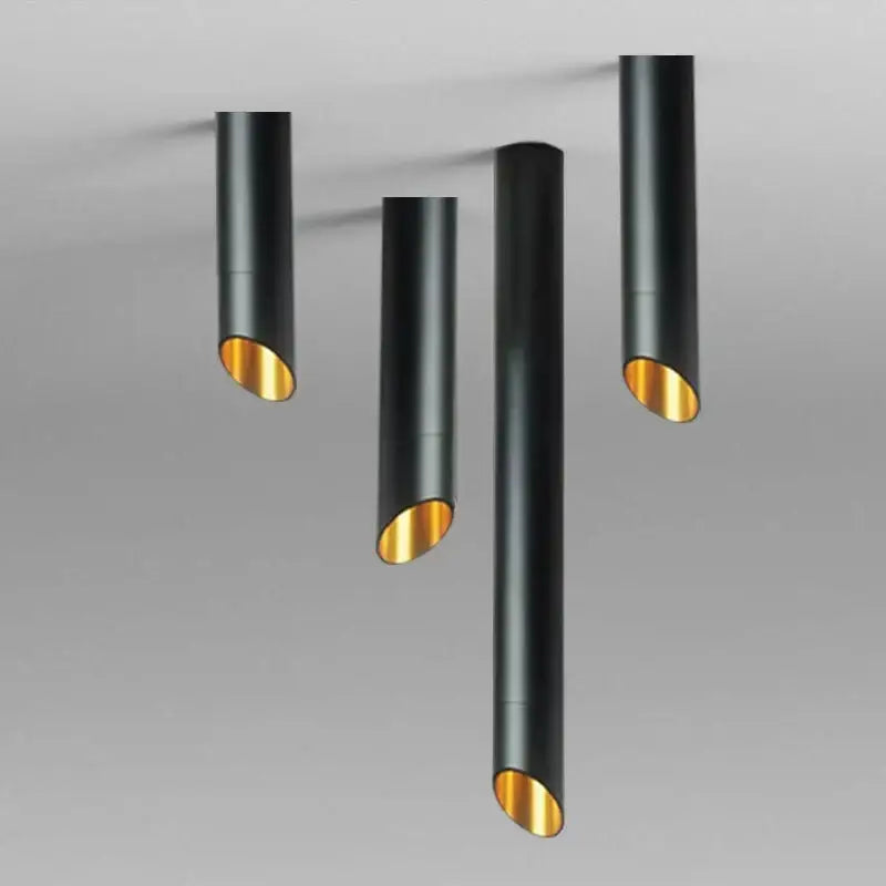 Black Cylindrical Ceiling Light