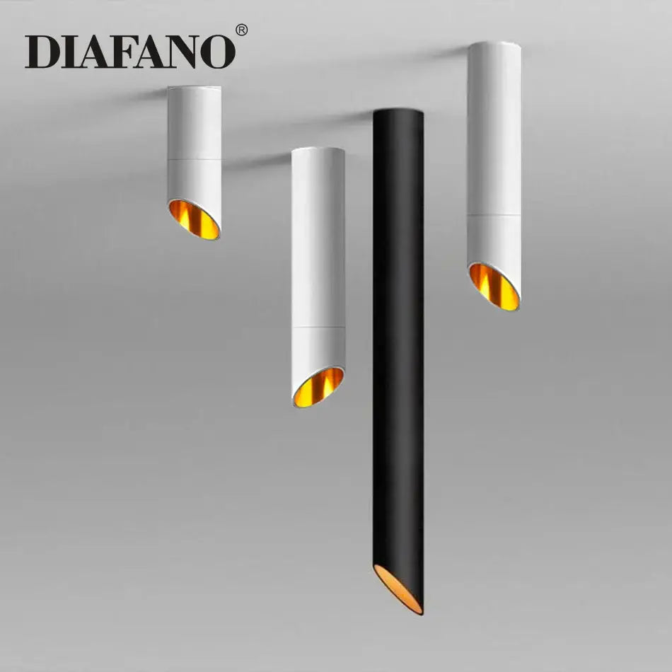 Black Cylindrical Ceiling Light