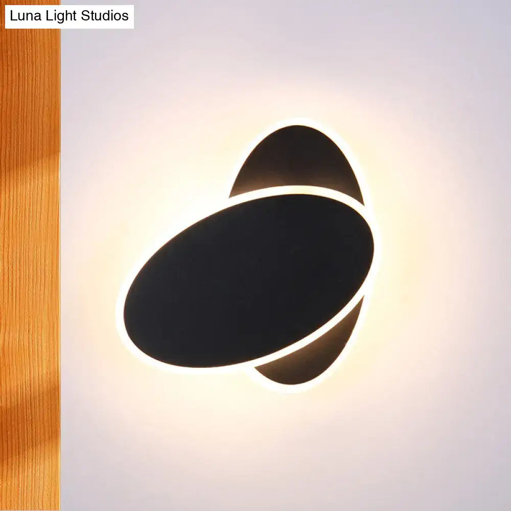 Black Oval Wall Sconce