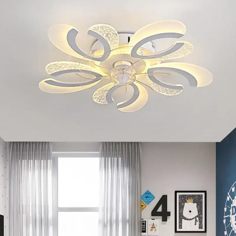 Black Floral Ceiling Fan