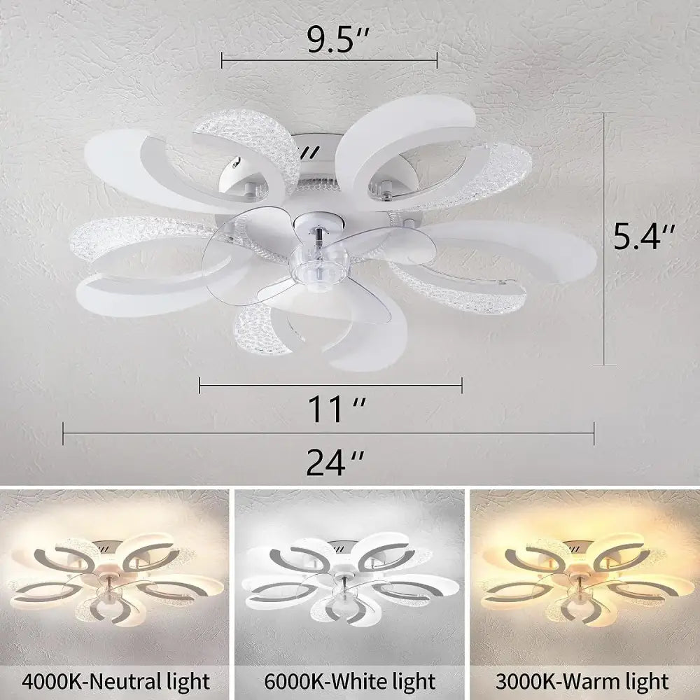 Black Floral Ceiling Fan
