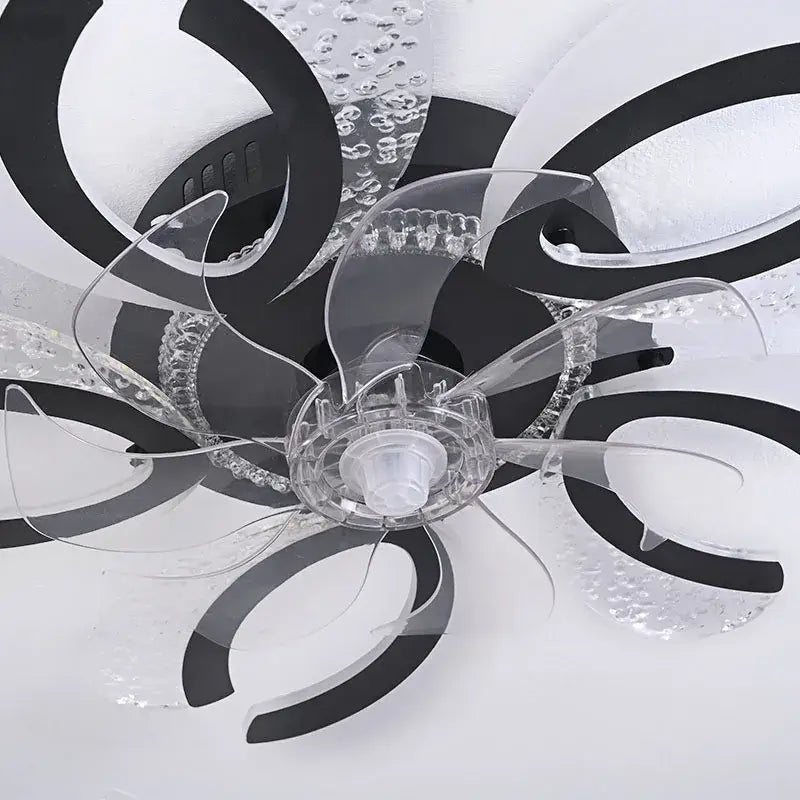 Black Floral Ceiling Fan
