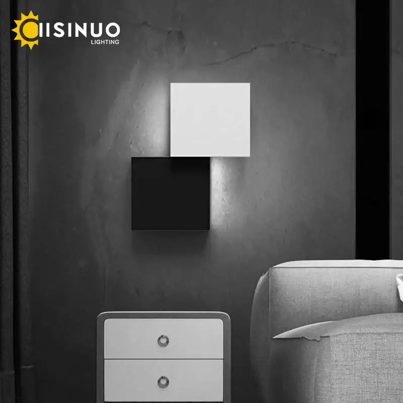 Black Geometric 5-Head Living Room Wall Sconce