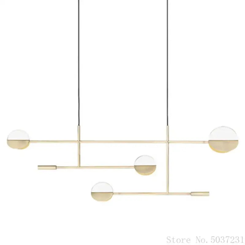 Black Iron 6-Head Geometric Pendant Light
