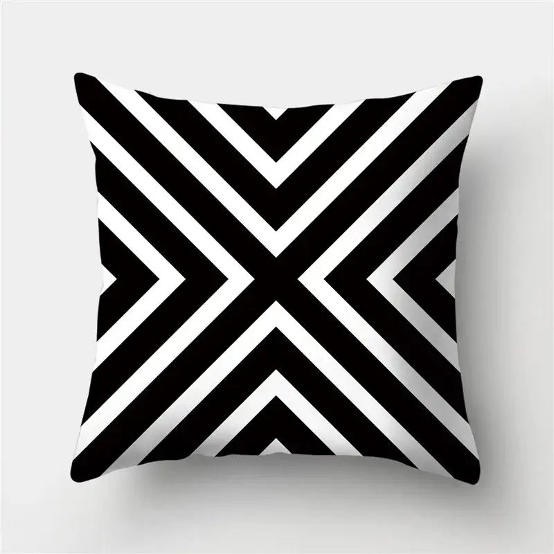 Black Gold Geometric Pillowcase