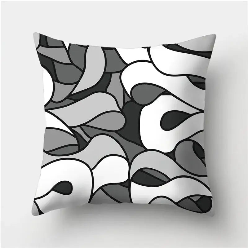 Black Gold Geometric Pillowcase