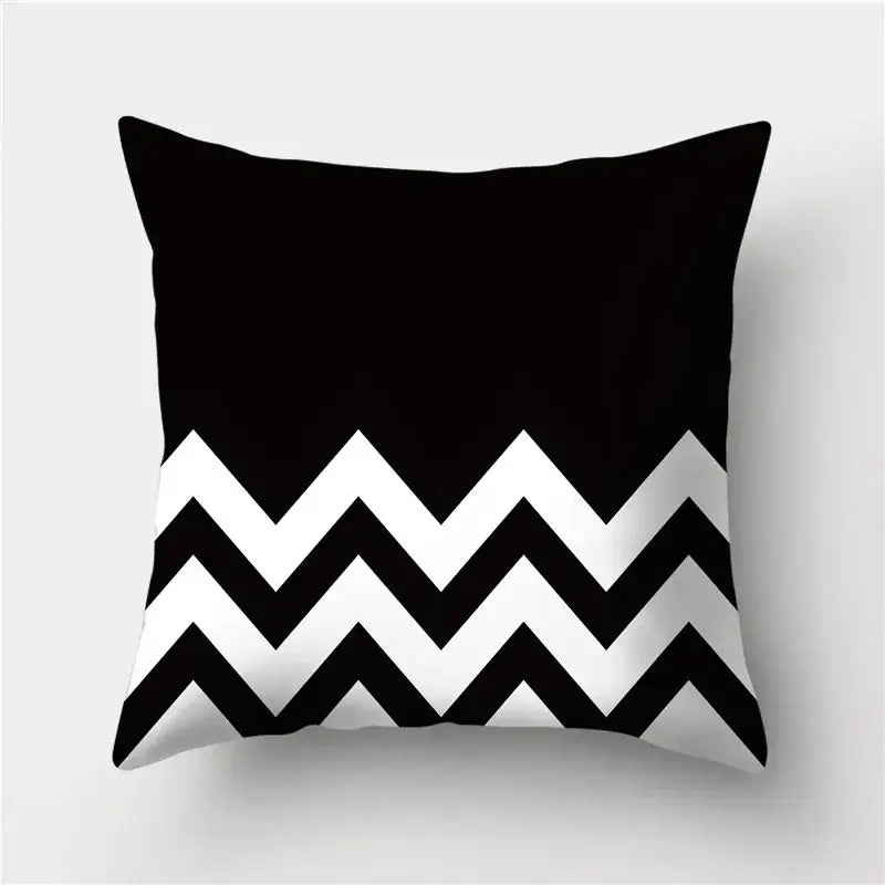 Black Gold Geometric Pillowcase