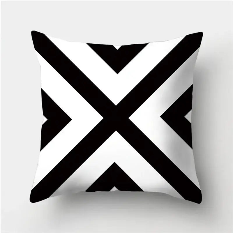 Black Gold Geometric Pillowcase