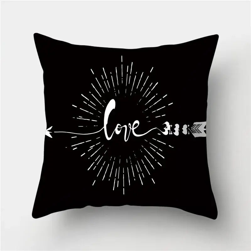 Black Gold Geometric Pillowcase