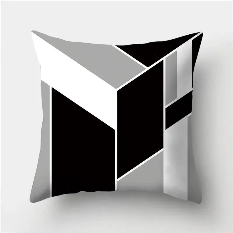 Black Gold Geometric Pillowcase
