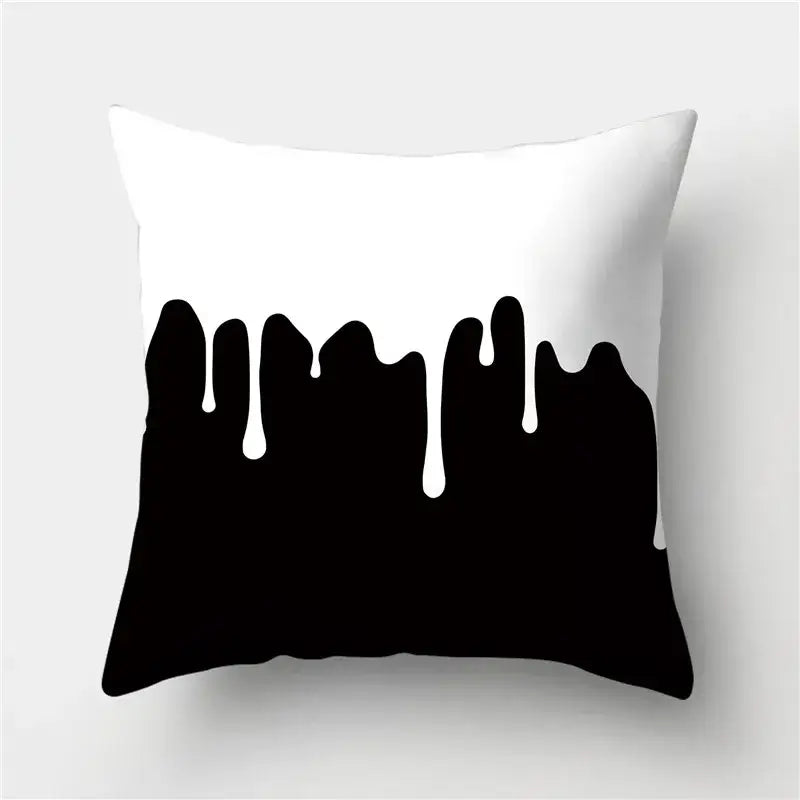 Black Gold Geometric Pillowcase